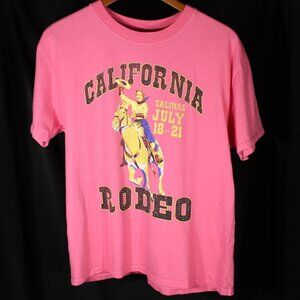 Pierce Archive Rodeo Queen Embellished Cotton Graphic T-Shirt in pink - Size M